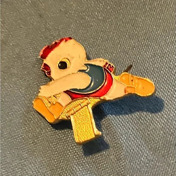 Vintage Chinese Chicken Olympics Pins Set - Picture 3 of 5